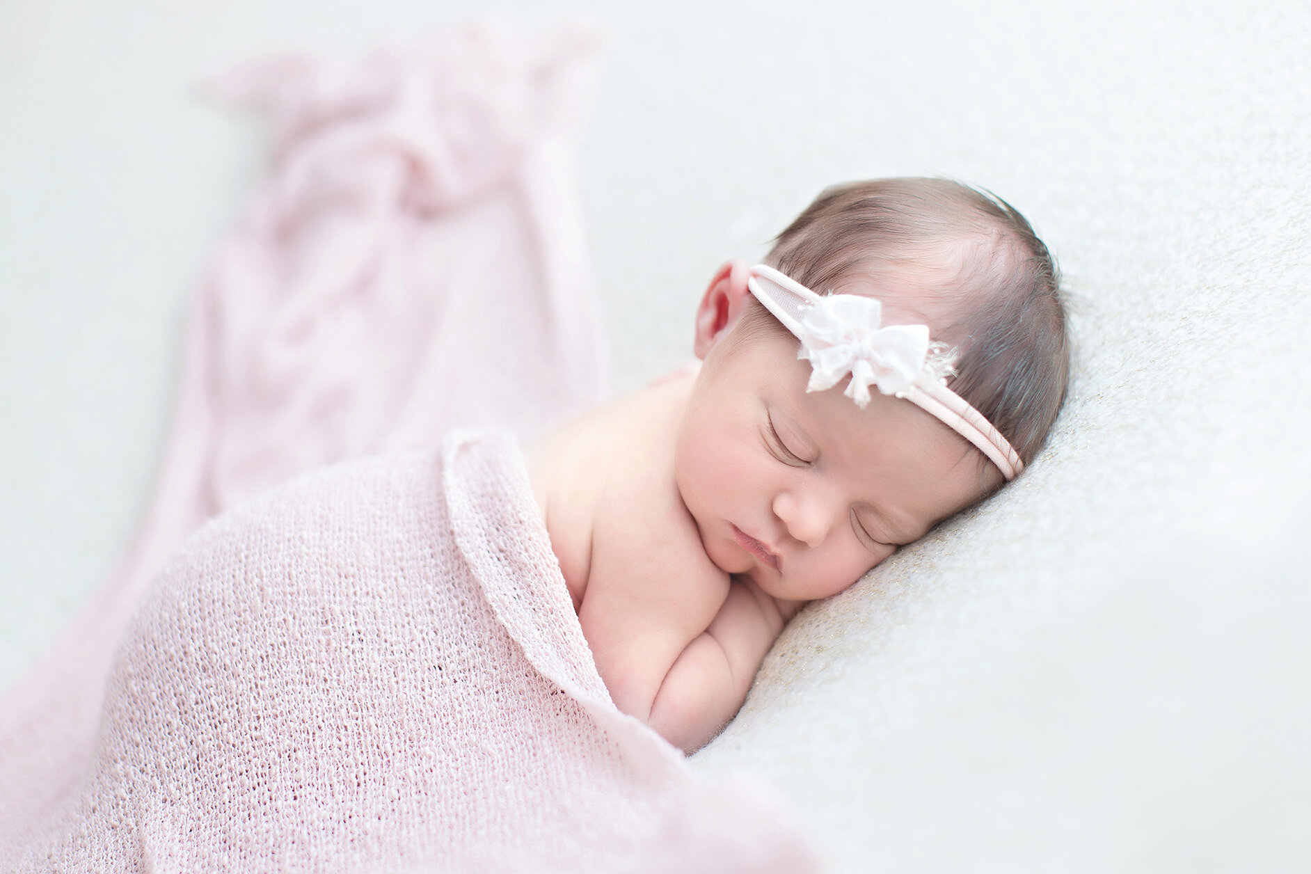 newborn photography session baby girl