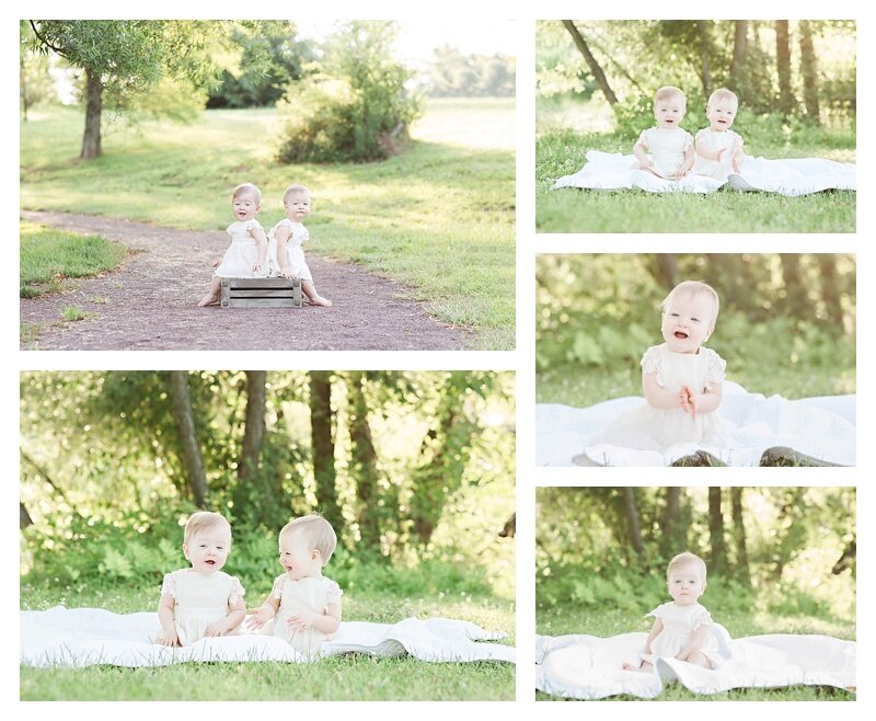 Twins first birthday photography session