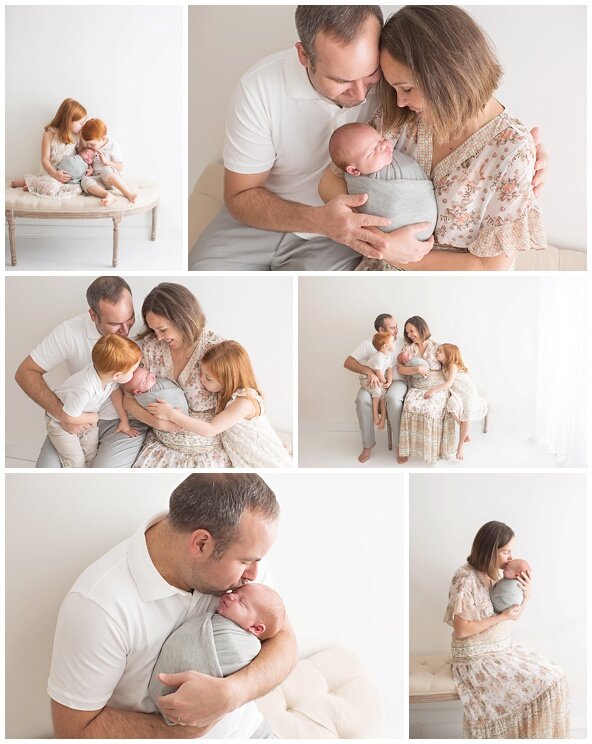 family holding baby brother philadelphia newborn photographer