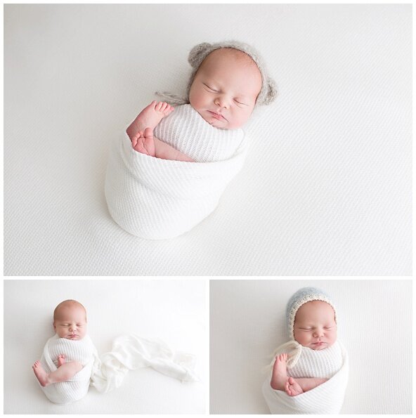newborn baby all wrapped up newtown pa photographer