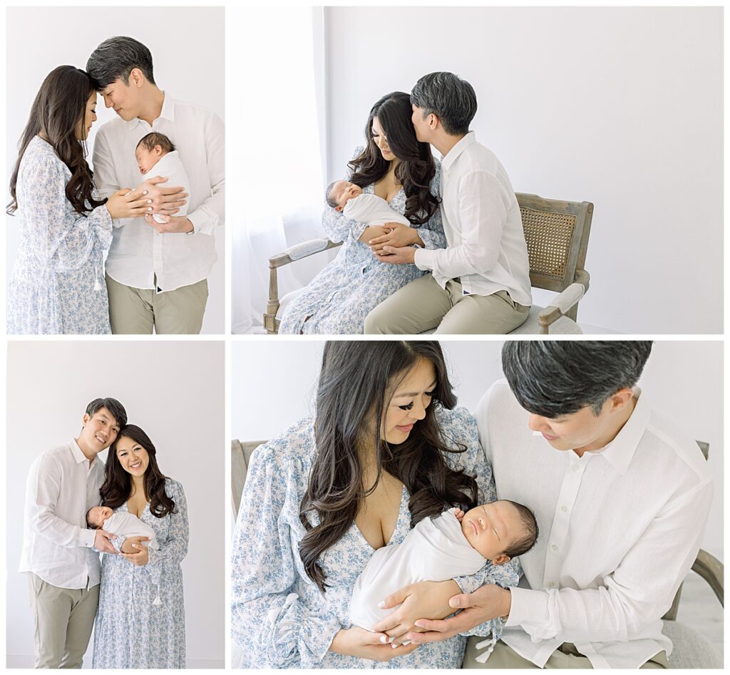 parents holding newborn baby newborn photography session 
