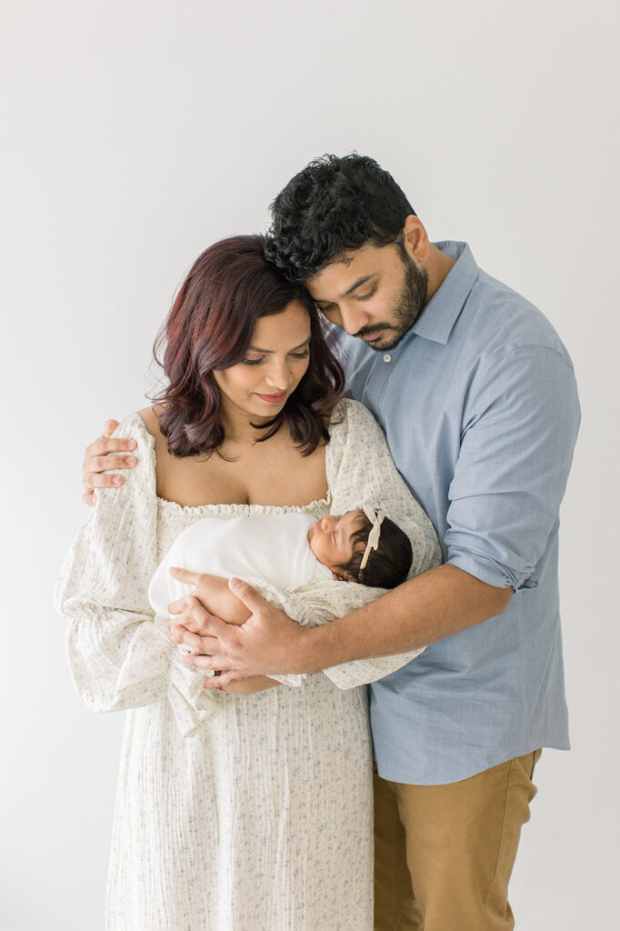 family of three newborn photographer newtown pa