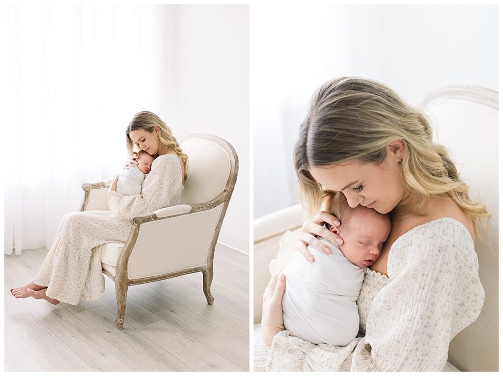 mom and baby pictures newborn photographer