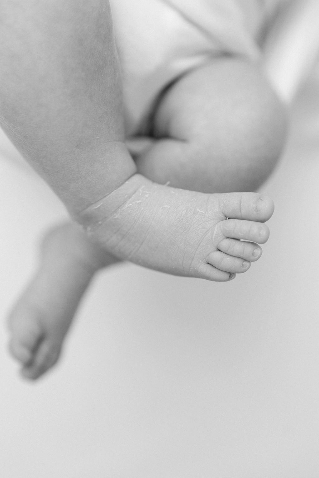 Details of a newborn baby's feet