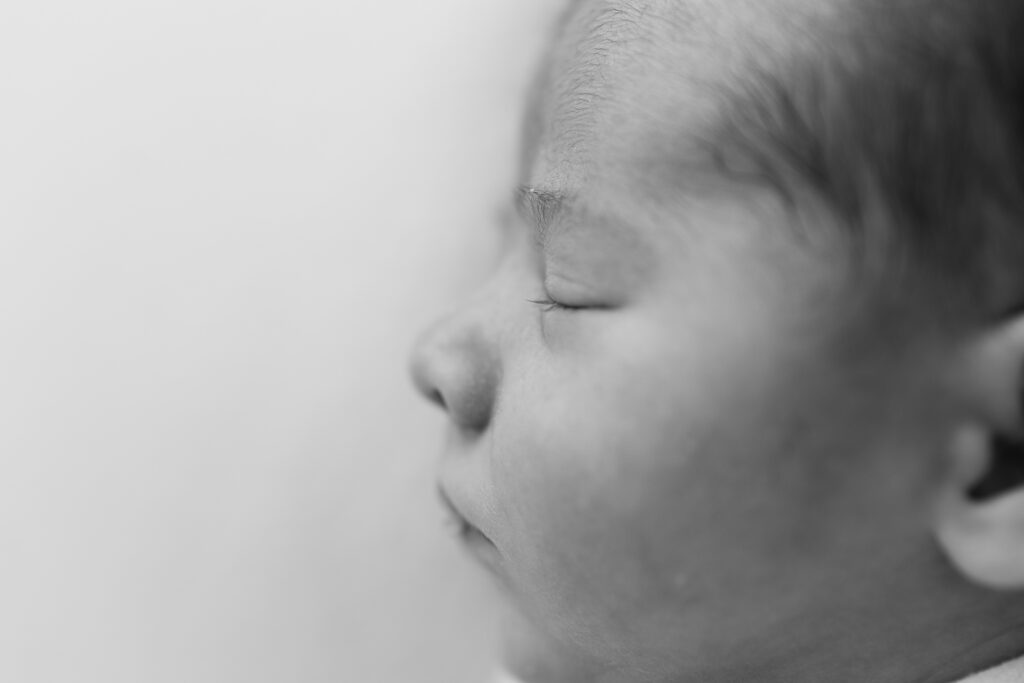 newborn facial profile details studio newborn session